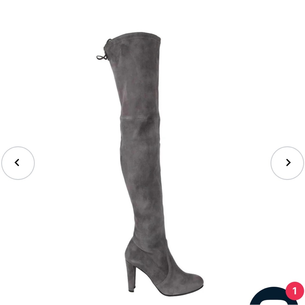 Stuart Weitzman Highland Slate Suede Size 37 - image 4